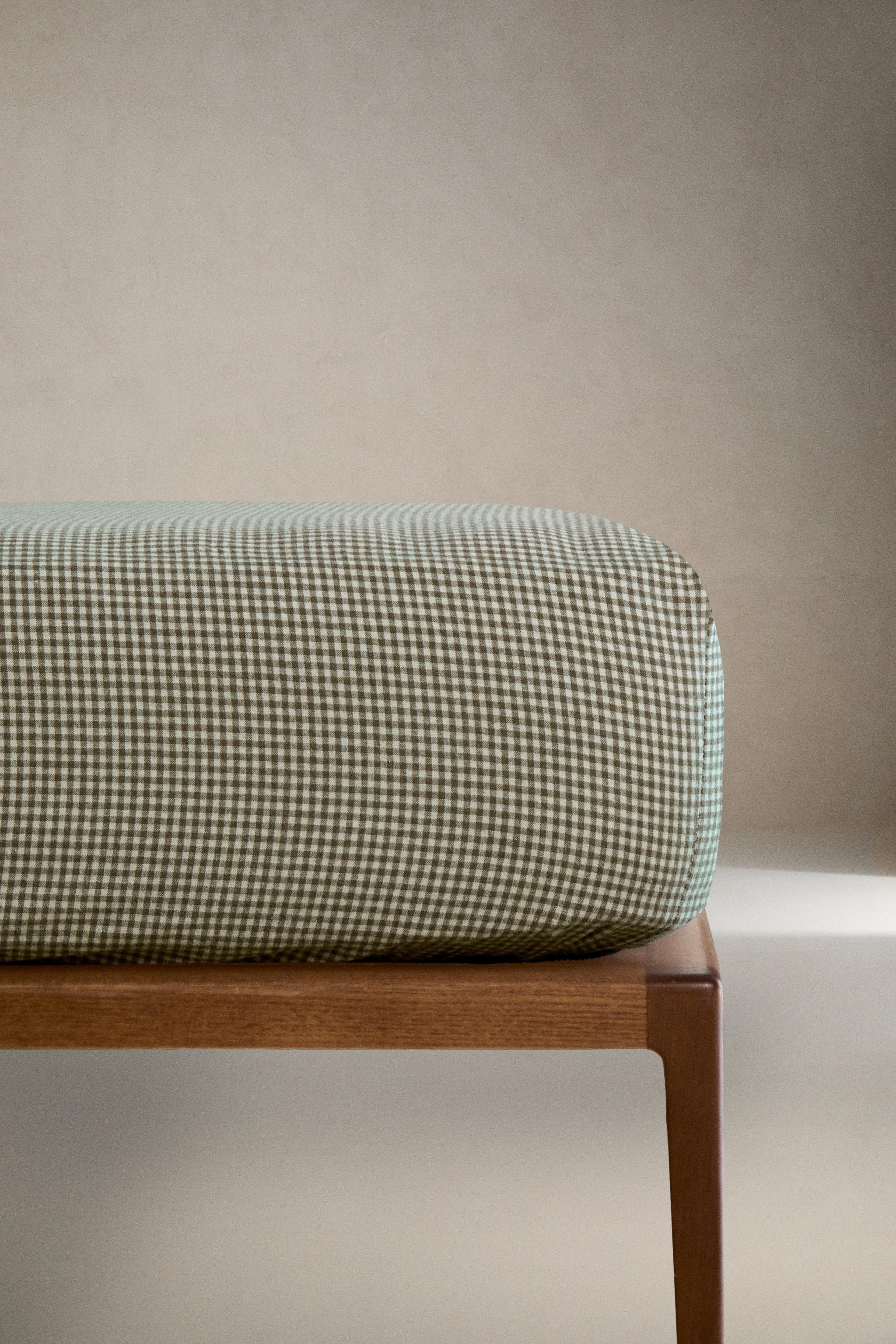 ギンガムチェック フランネル キッズ ボックスシーツ - グリー