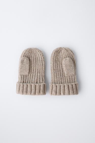 MOUFLES EN MAILLE - Marron clair de Zara - Image 3