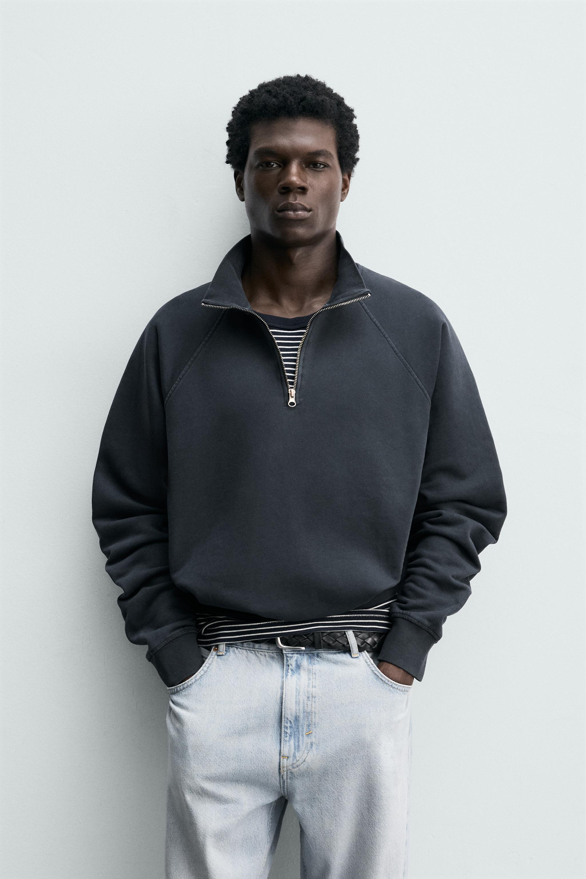 SWEAT LAVÉ COL ZIPPÉ