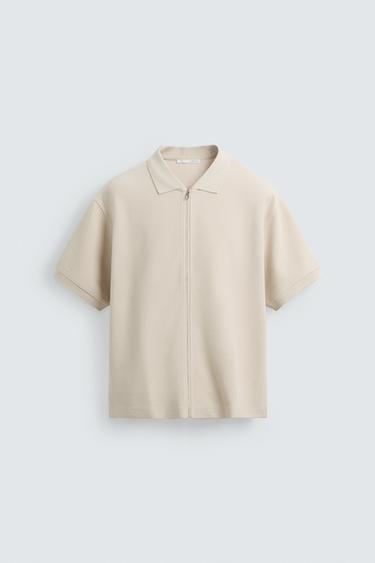 CHAQUETA ESTRUCTURA CREMALLERA - Beige de Zara