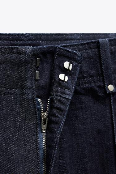 JEANS ZW COLLECTION TAILORED WIDE LEG TIRO ALTO - Azul de Zara