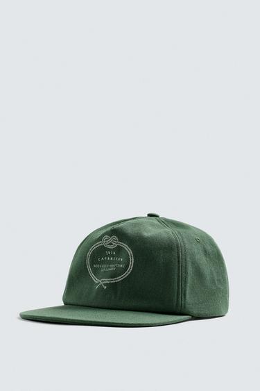 GORRA LAVADA ESTAMPADO COMBINADO - Verde de Zara