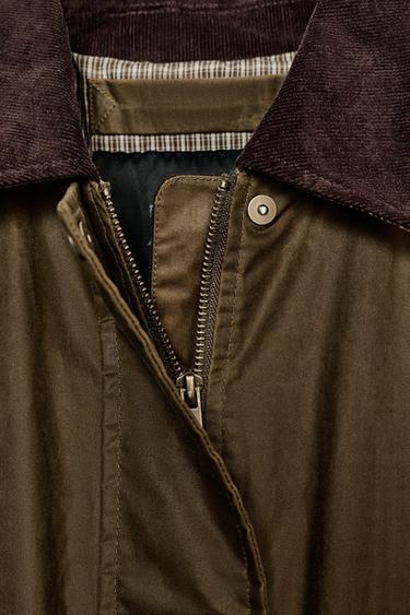 VESTE CIRÉE COL VELOURS CÔTELÉ ZW COLLECTION - Vert olive de Zara - Image 10