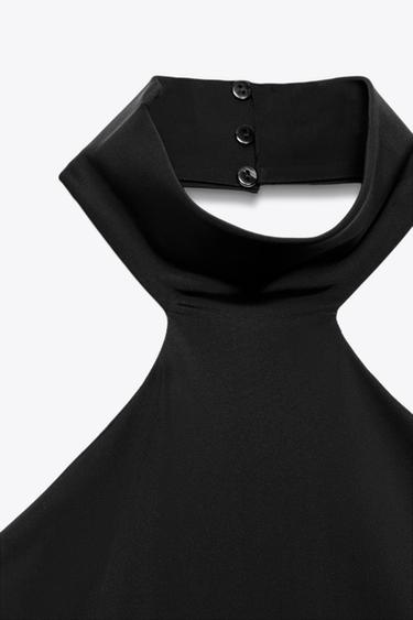 TOP HALTER POLYAMIDE - Noir de Zara - Image 6