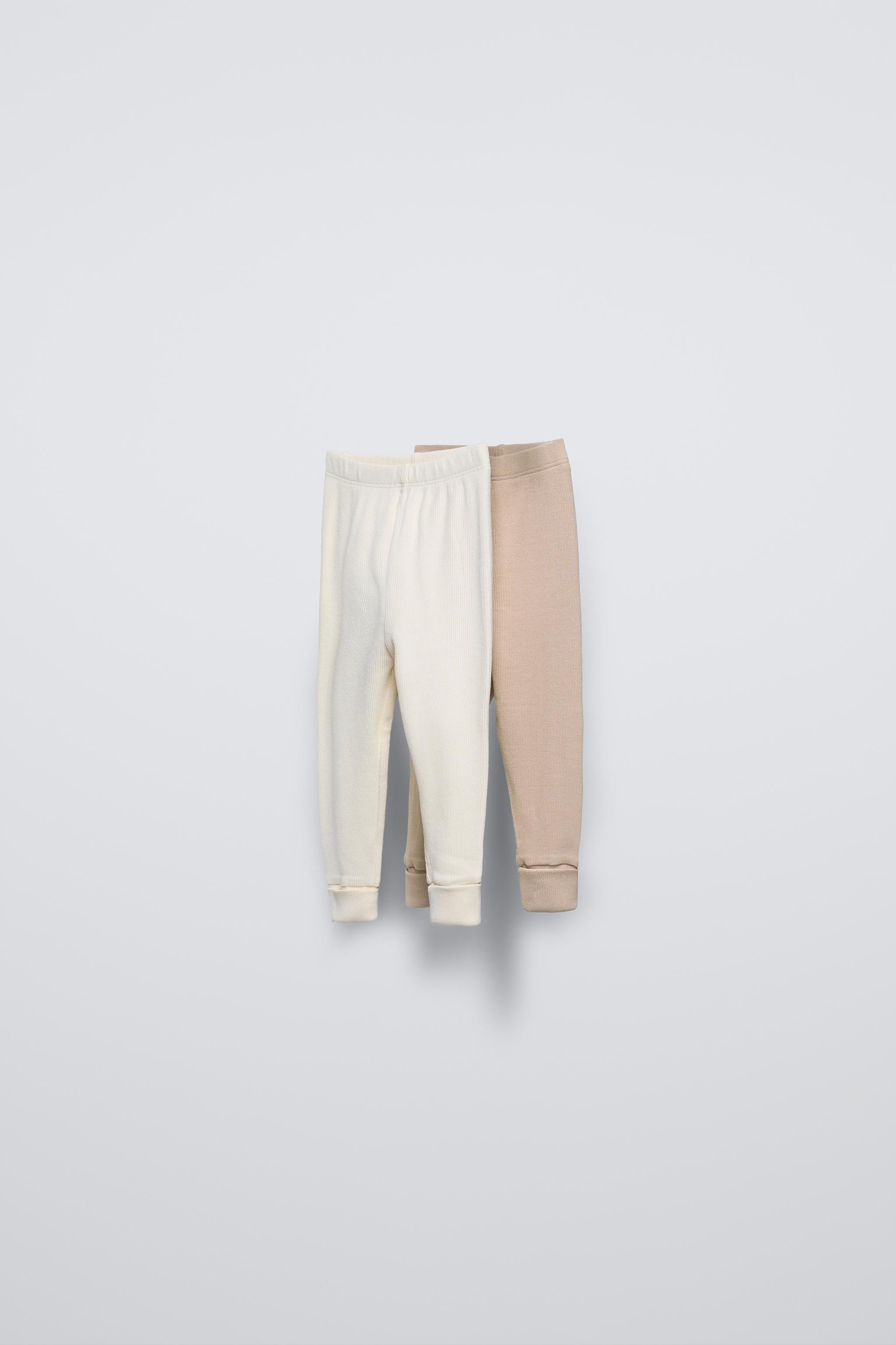 Zara Two Pack of Ribbed Leggings Pink Kids