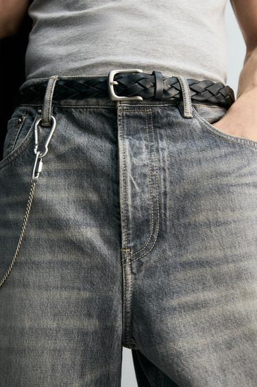 CEINTURE EN CUIR TRESSÉ ÉDITION LIMITÉE - Noir de Zara - Image 1