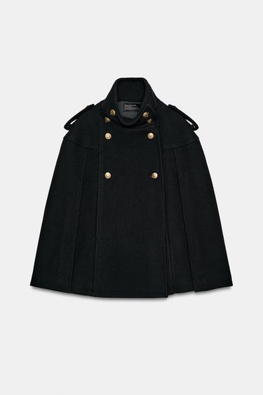 CAPE MÉLANGE LAINE MANTECO ZW COLLECTION - Noir de Zara - Image 7