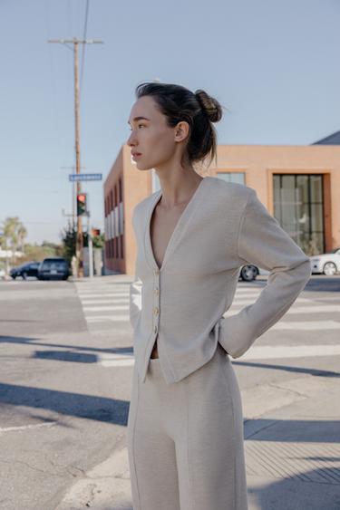 SOFT BUTTON CARDIGAN - Beige marl by Zara - Image 2