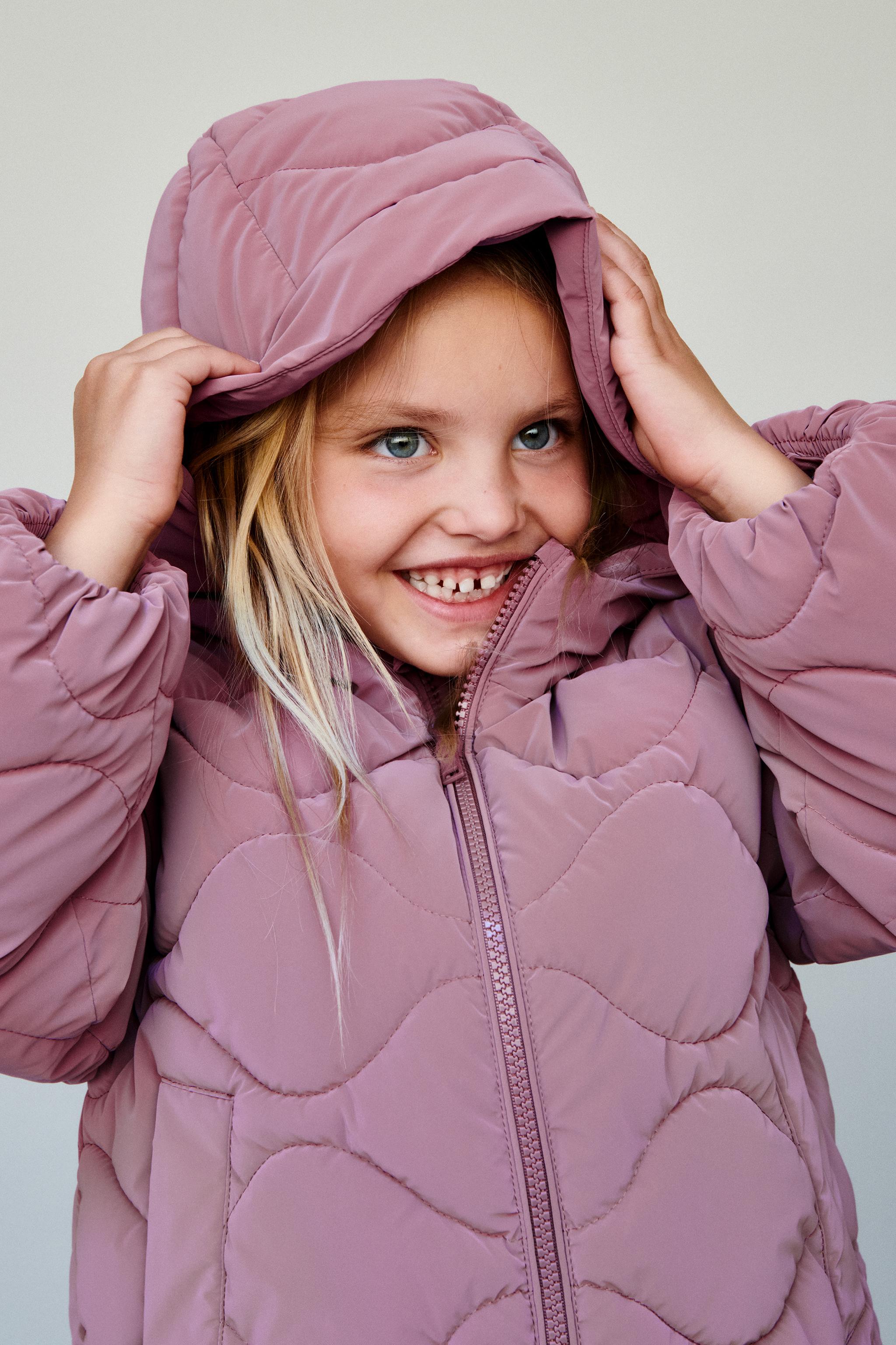 Piumino Giacche Bambina Zara GIUBBOTTO IMBOTTITO GOMMATO Rosato