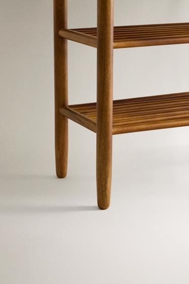 ACACIA WOOD SHOE BENCH - Brown by Zara - Image 4