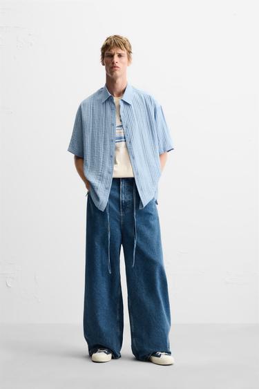 JACQUARD RELIEF SHIRT - Blue by Zara