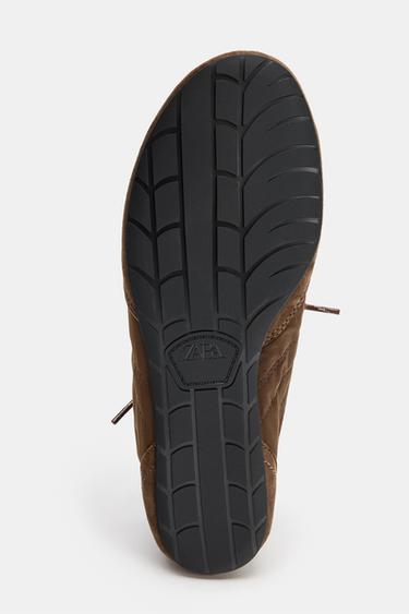 COMBINED BALLET FLATS - Brown by Zara - Image 5