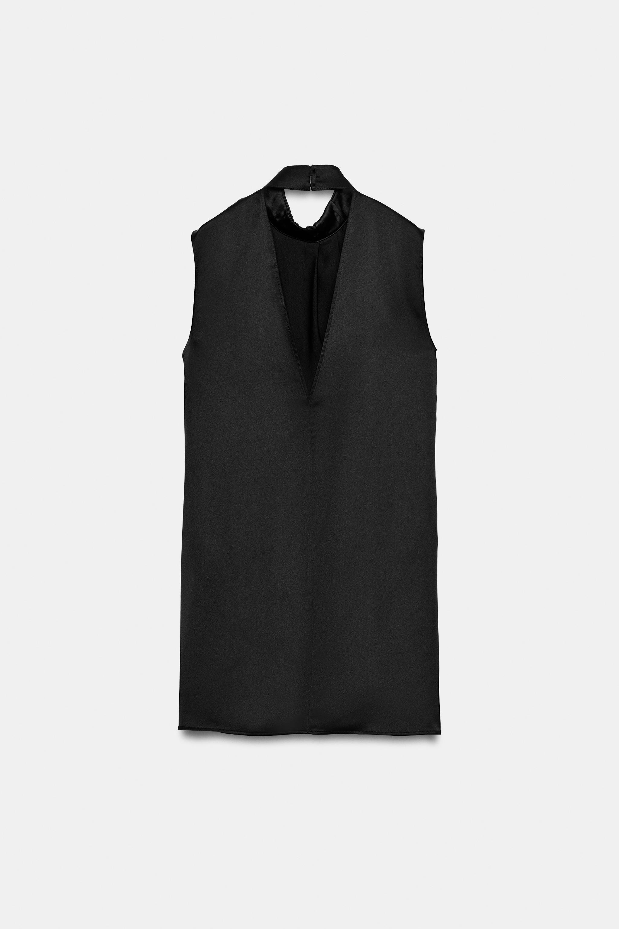 Zara KISA SATEN ELBİSE görsel 3