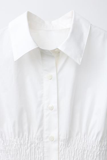 CHEMISE ÉLASTIQUES LACETS CONTRASTE - Blanc de Zara - Image 2
