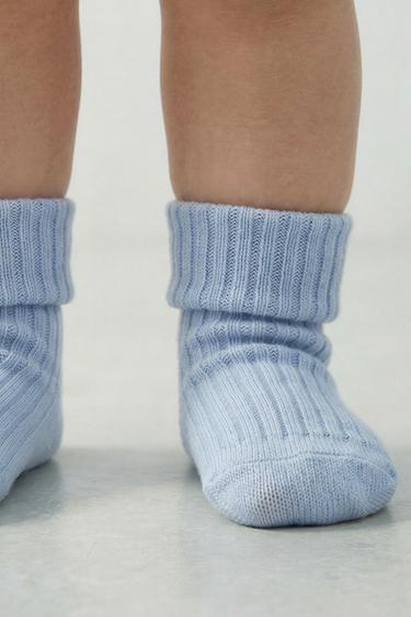 LOT DE QUATRE PAIRES DE CHAUSSETTES COLORÉES - Bleu chiné de Zara - Image 4