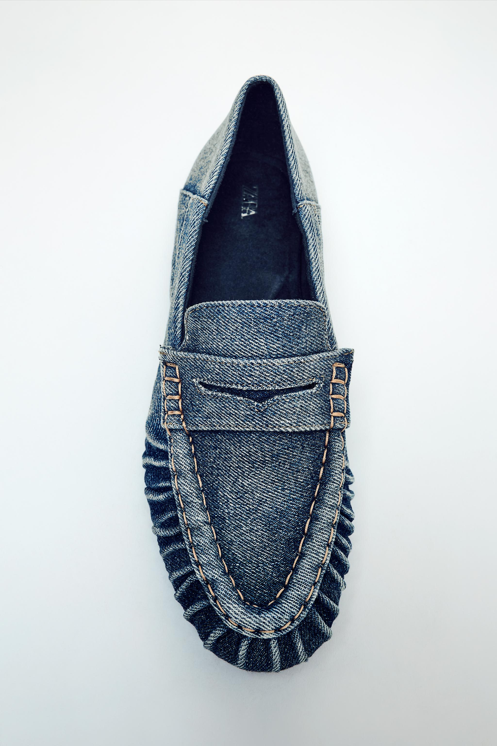 DENIM EFFECT LOAFERS