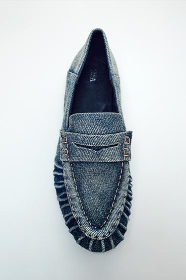 DENIM EFFECT LOAFERS - Blue by Zara