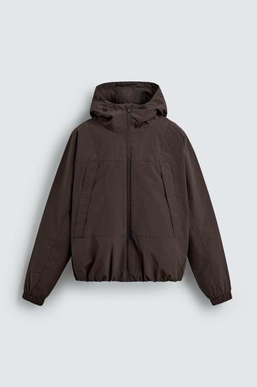 جاكيت تقني WATER REPELLENT COMBINADO POLAR - بني الخاص بـ Zara