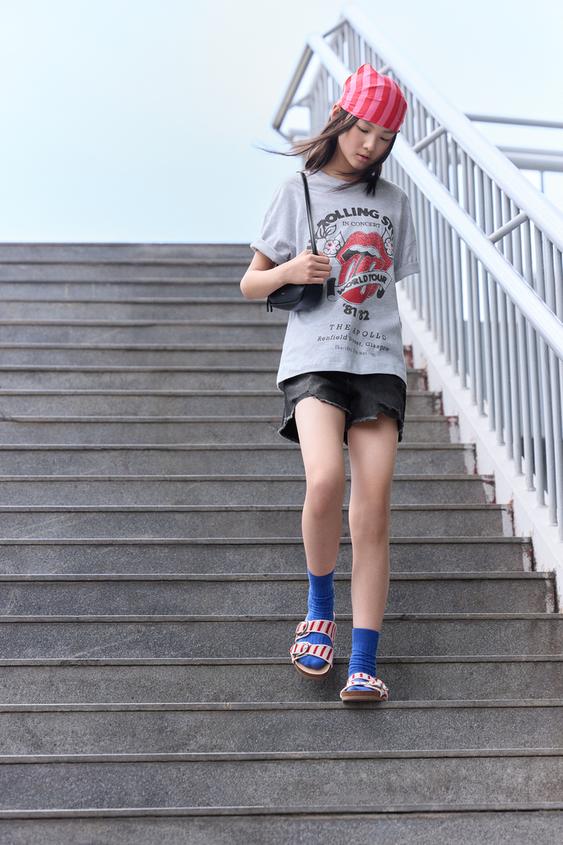 Zara 鉤編帶扣涼鞋 - 紅色 - 圖片 0