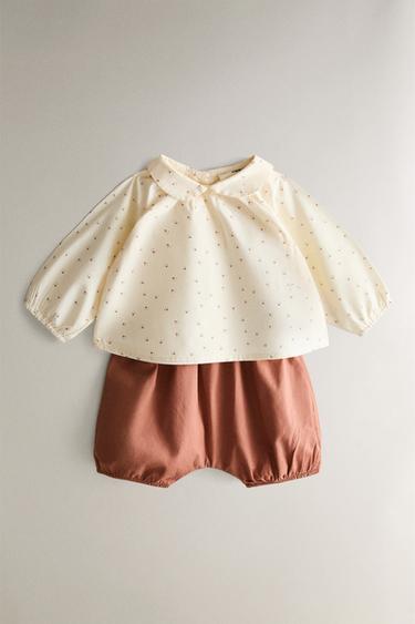 CHEMISE BÉBÉ MINI-FLEURS - Blanc cassé de Zara - Image 3