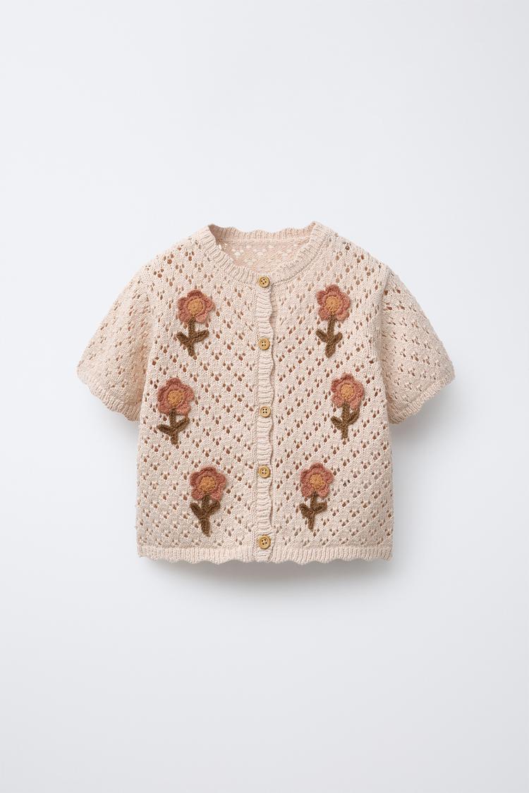 Crochet Maglia Fiori Zara Fiori Ricamo Su Maglia Uncinetto