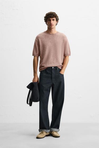 TEXTURED KNIT T-SHIRT - Pink by Zara - Image 0