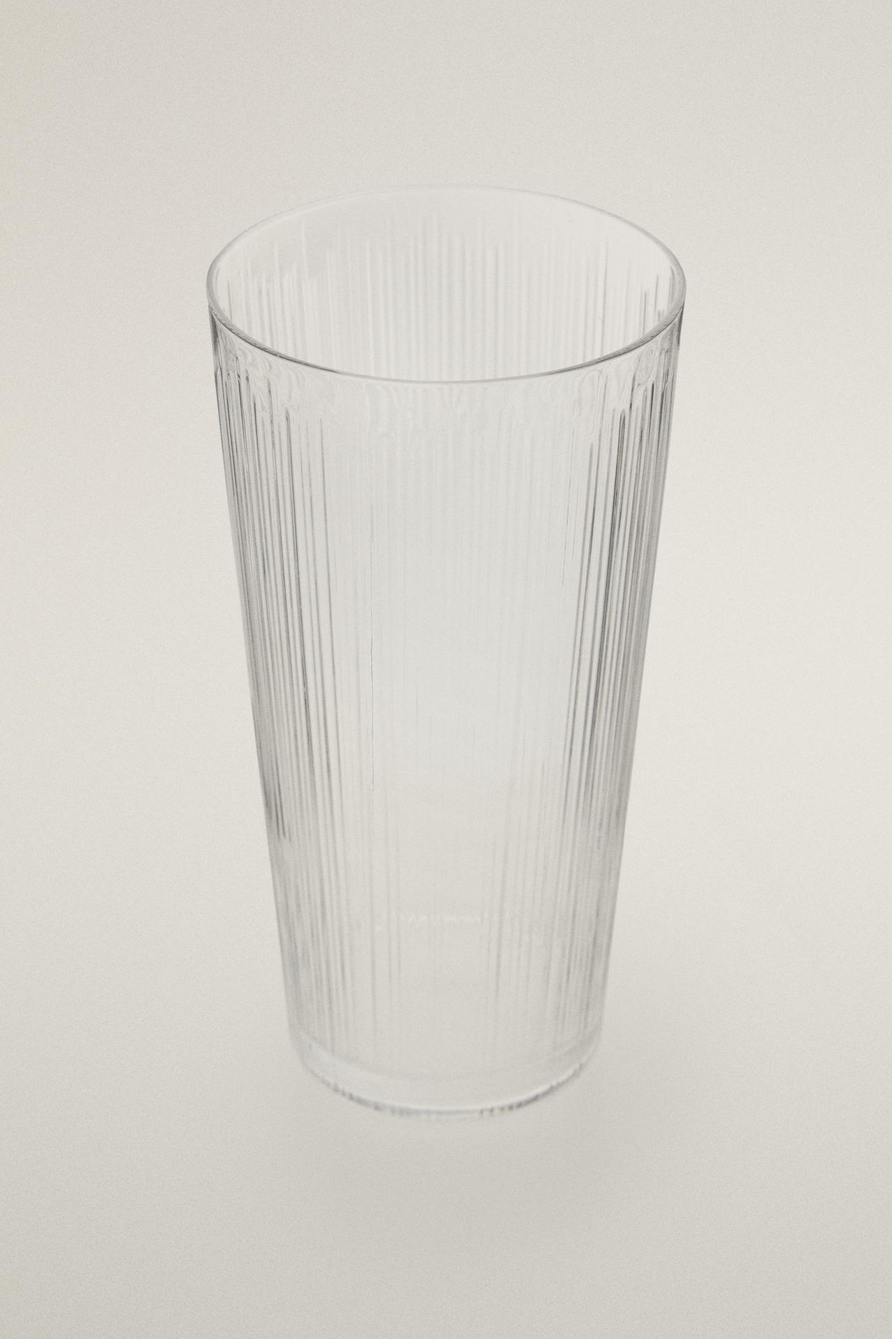 TALL DECORATIVE GLASS VASE — Transparent