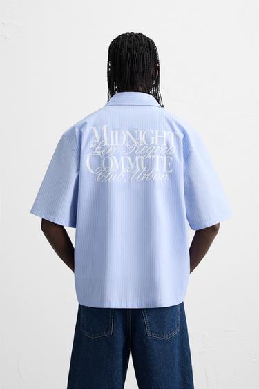 TEXT STRIPE SHIRT - Stripes by Zara - Image 2