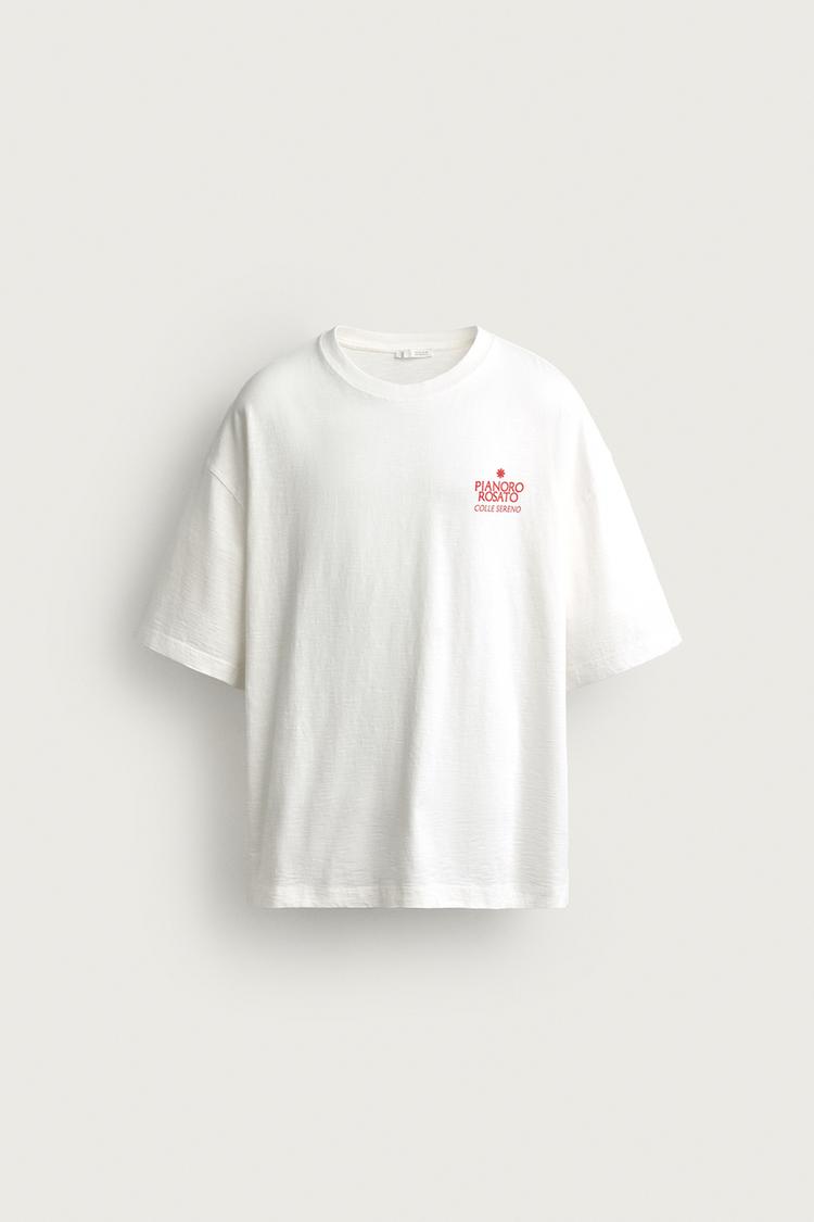 RELAXED FIT CONTRAST PRINT T-SHIRT