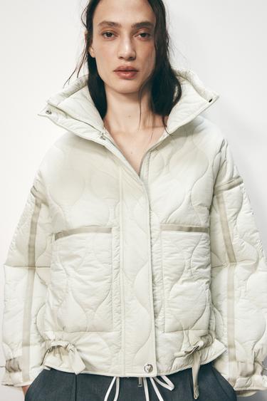 CAZADORA ACOLCHADA WATER REPELLENT ZW COLLECTION - Crudo de Zara