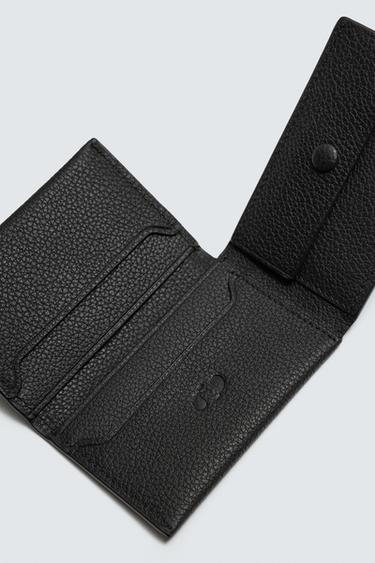 FOLDABLE LEATHER CARD HOLDER - Black by Zara - Image 3
