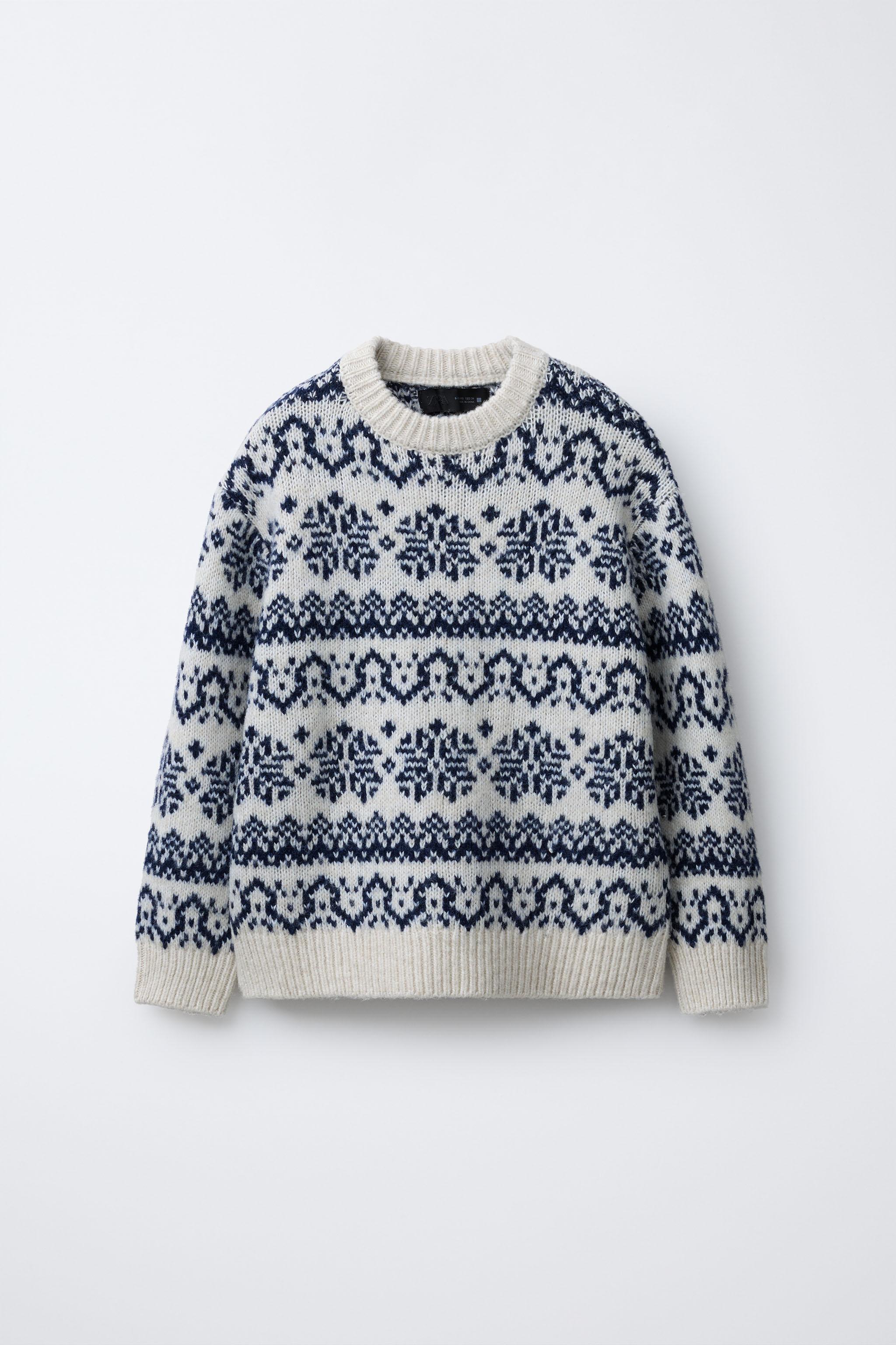 PRINTED WOOL BLEND JUMPER