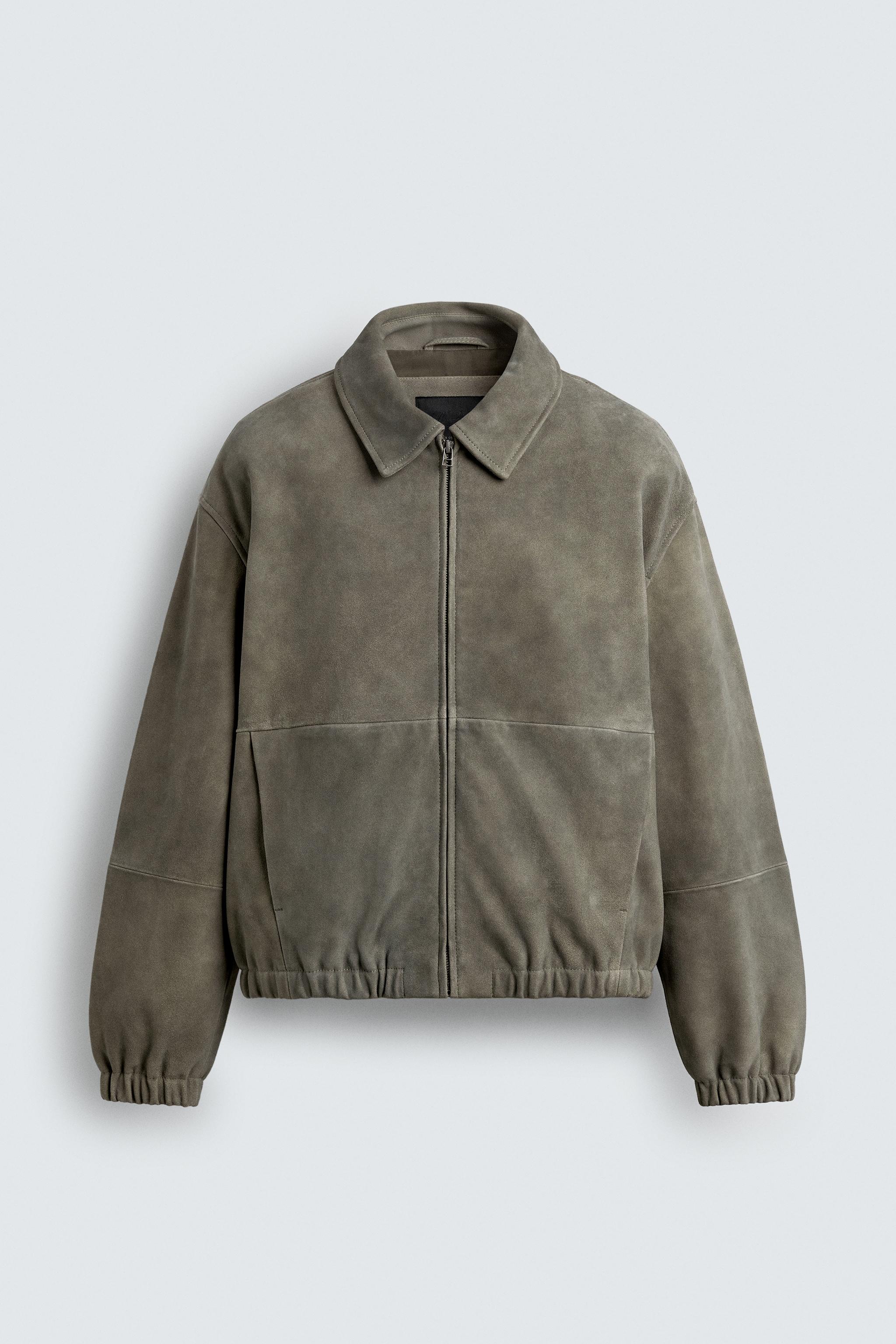 SUEDE-FINISH LEATHER JACKET