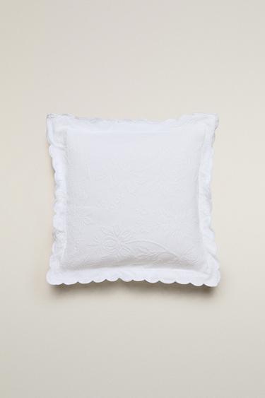 CAPA DE ALMOFADA DE ALGODÃO COM JACQUARD - Branco da Zara