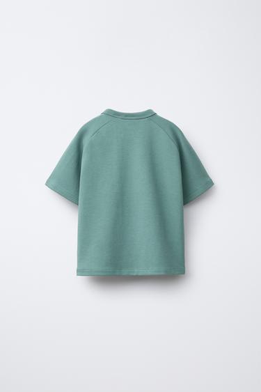 INTERLOCK LOGO T-SHIRT - Blue / Green by Zara - Image 1