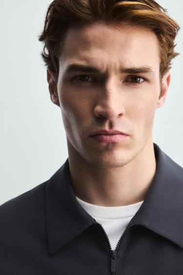 VISCOSE POLO SHIRT - Blue grey by Zara - Image 5