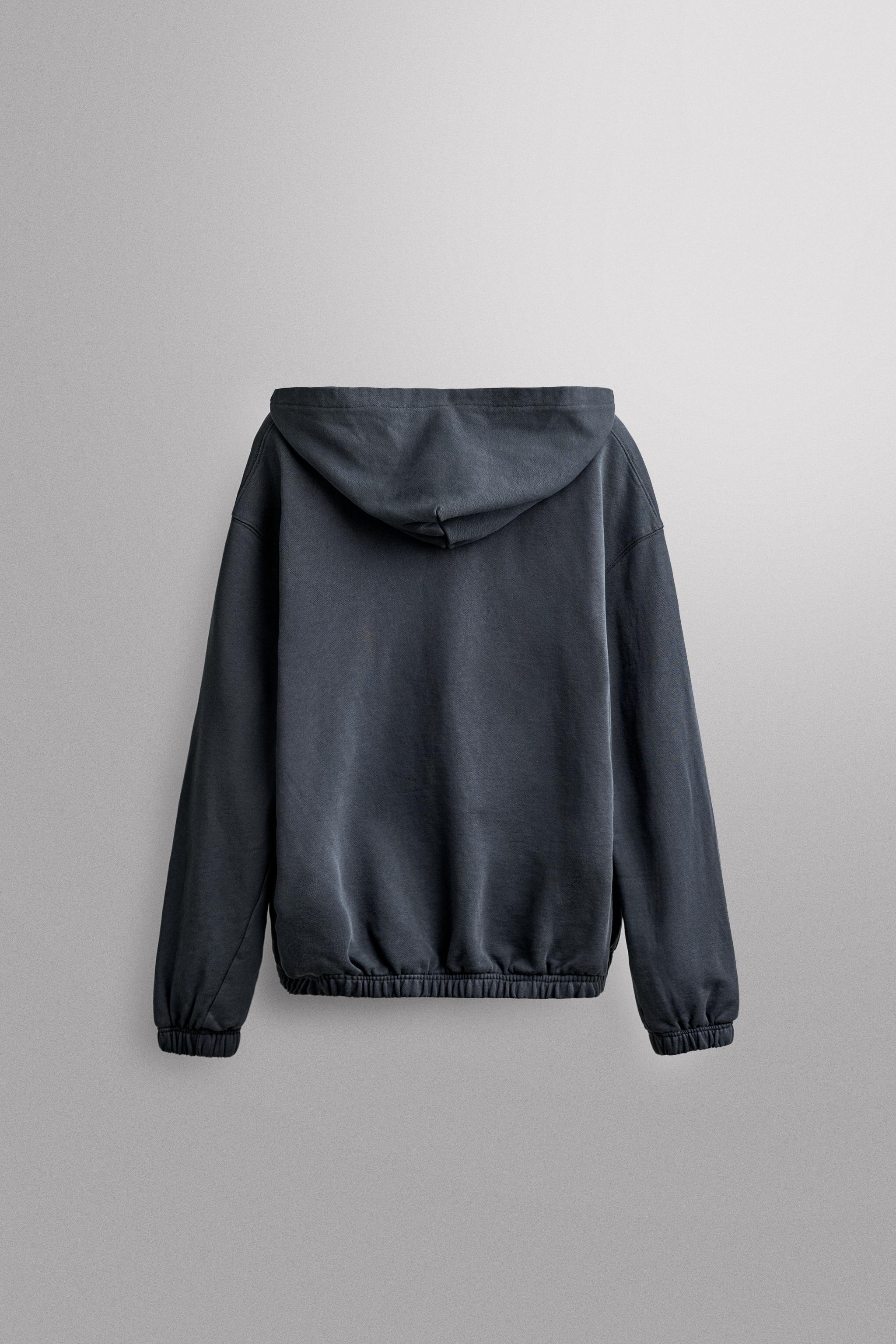 COTTON HOODIE — Navy blue