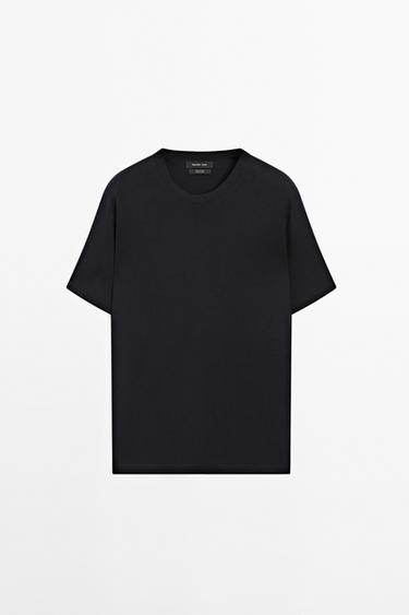 Camiseta 100% algodón - Marino de Zara