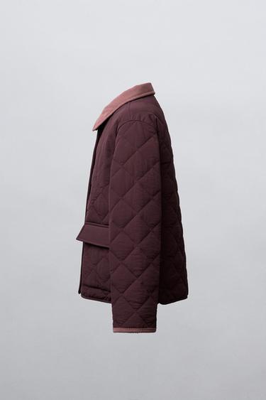 QUILTED RIDING JACKET - Burgundy by Zara - Image 2