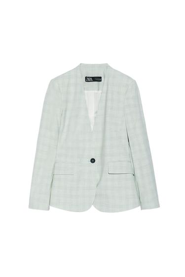 FITTED CHECK BLAZER