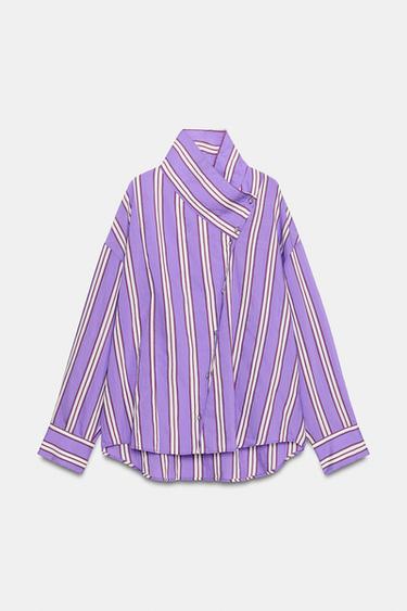 STRIPED WRAP SHIRT - 118 by Zara - Image 0