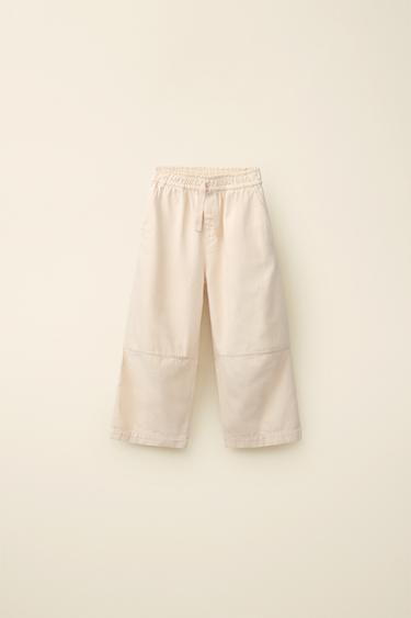 카라멜 런던 X 자라 스트레이트 팬츠 - Zara 미디움 크림