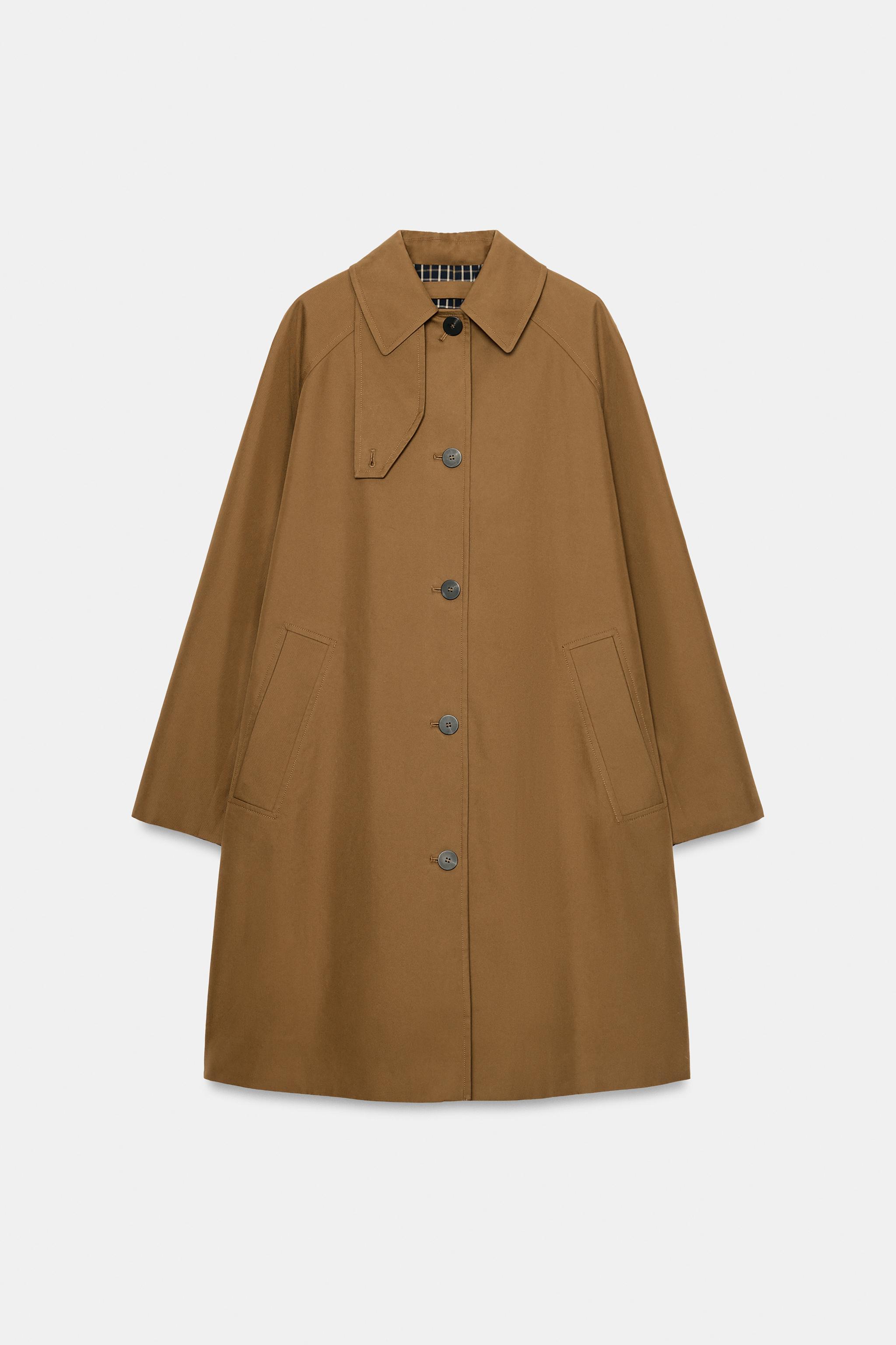 ZW COLLECTION MIDI TRENCH COAT - Dark camel | ZARA Curaçao / Curazao