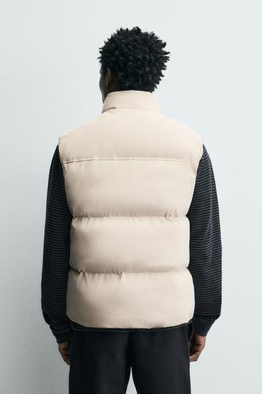 GILET MATELASSÉ REGULAR FIT - Marron clair de Zara - Image 2