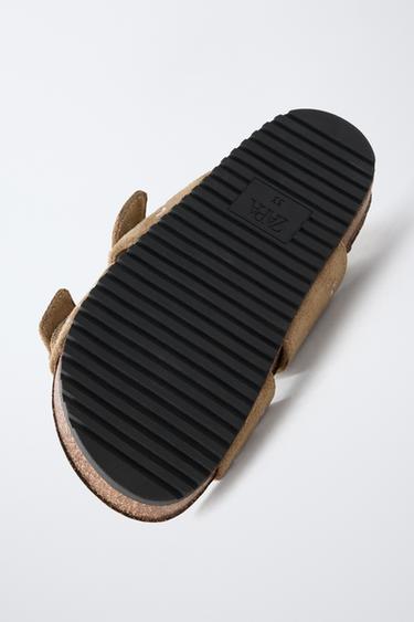 EMBROIDERED DOUBLE-STRAP SANDALS - Brown by Zara - Image 8