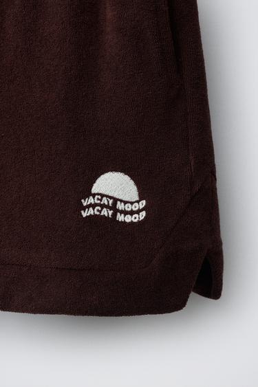 SHORT EFFET SERVIETTE - Marron de Zara - Image 3