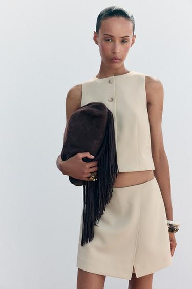 WRAP SKORT - Sand by Zara