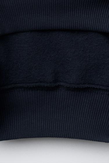 Zara EMBROIDERED DOG HOODIE - Navy blue