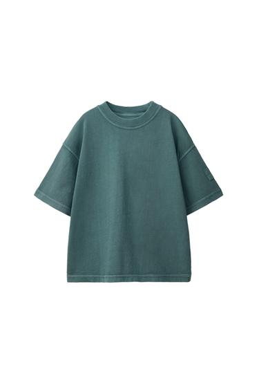 CAMISETA GARMENT DYE - Verde / Azul de Zara