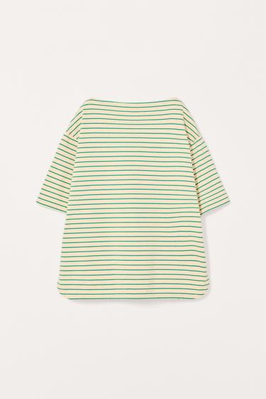 T-SHIRT À RAYURES ET POCHE ÉDITION LIMITÉE - rayures de Zara - Image 6